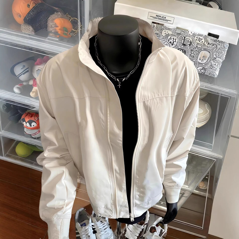 American-Style Coach Three-Proof Flight Jacket for Men, Autumn High-End Stylish Stand-Collar Workwear Motorcycle Baseball Jacket American-Style Coach Three-Proof Flight Jacket for Men, Autumn High-End Stylish Stand-Collar Workwear Motorcycle Baseball Jacket