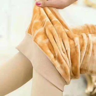 Light leg outer wear artifact women's autumn and winter Cola one-piece pants fleece-lined thick imitation nylon leggings warm pants pantyhose
