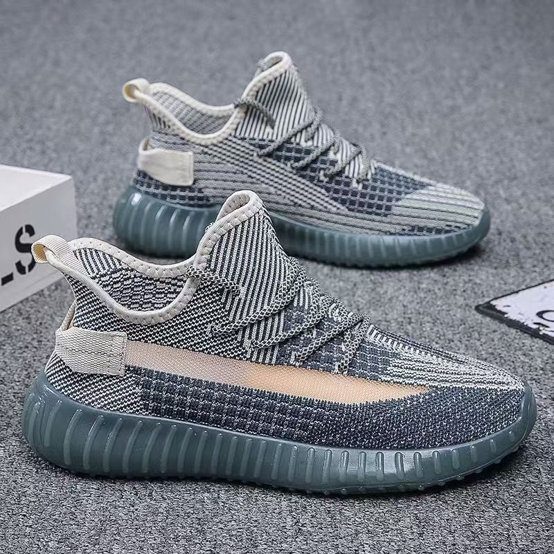 Zapatos de coco 350 spot al por mayor hombres y mujeres con el mismo estilo zapatos deportivos de tejido volador zapatos de pareja casuales transpirables populares de verano