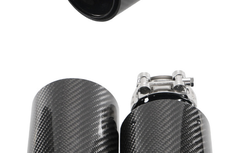 Suitable for Bmw M3 M4 Clamp-Type Carbon Fiber Tail Pipe Exhaust Pipe Tail Mouth Silencer Non-Destructive Modification m Standard