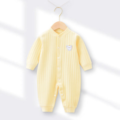 Newborn clothes baby onesie combed cotton all-season sleepwear long-sleeved baby crawling suit boneless onesie onesie