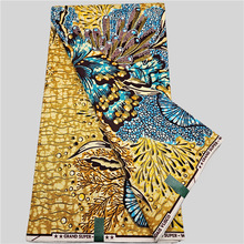 新款金砂非洲全棉高端蜡布Cotton African Wax Fabric6码零售批发