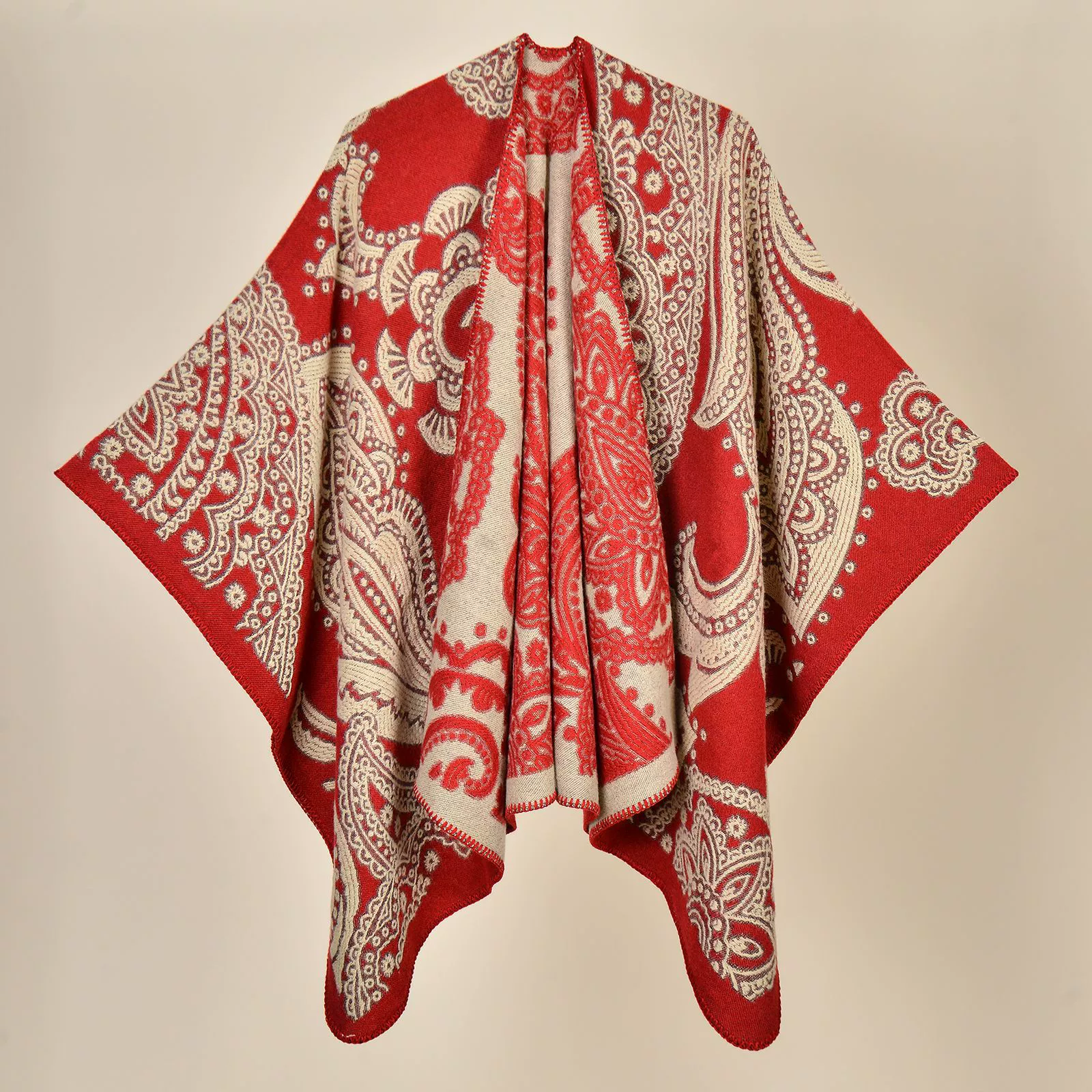 Д Demi-season cloak from Yunnan province for traveling, keep warm cardigan for camping for photo sessions, trench coat, Chinese style