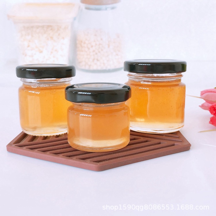 玻璃蜂蜜瓶 密封储物罐带盖食品级罐子 辣椒酱小果酱瓶子 50克