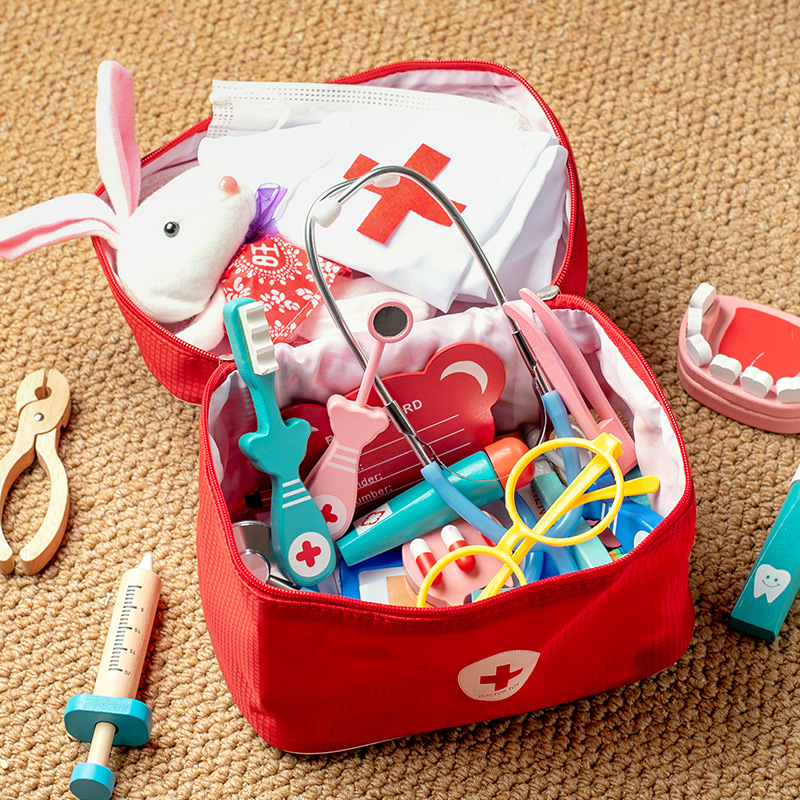 Little Doctor Children's Simulated Home Medical Bag Set Girl Nurse Injection Boy Stethoscope Toy