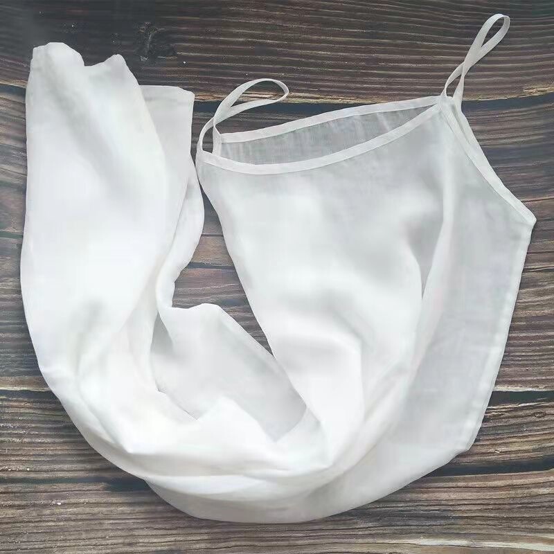 Pure Cotton Lined Slip Dress, Loose Fit, Plus Size, Mid-Length, Inner Slip Dress with Camisole Lining
