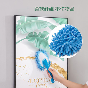 Triangle convenient car dust brush soft fiber dual-purpose chenille dust brush gap dust brush