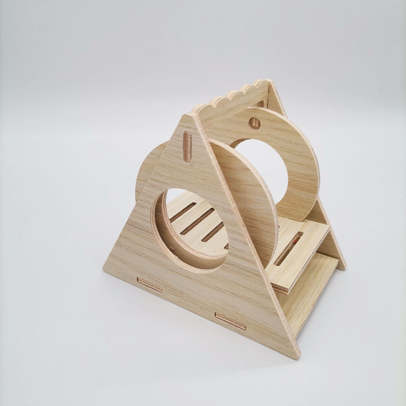 Hámster de madera suministros paisajismo hámster nido mini muebles decoración Villa madera maciza pequeña casa otoño