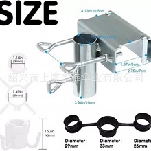 跨境专供花园伞夹支架金属露台伞安装夹阳台景观栅栏遮阳伞固定架