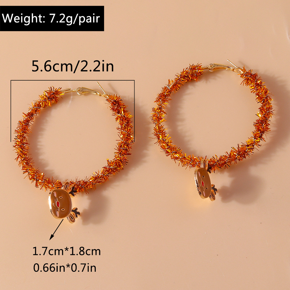 13g Weight Alloy Ear Needle Material Earrings Classification 1 Pair Quantity Holiday, Festival Occasion Plastic Material Christmas Festival Christmas Tree, Santa Claus Pattern Women's Gender Cute, Classic Style Style 1 Pair Christmas Cute Classic Style Christmas Tree Santa Claus Plastic Earrings 7