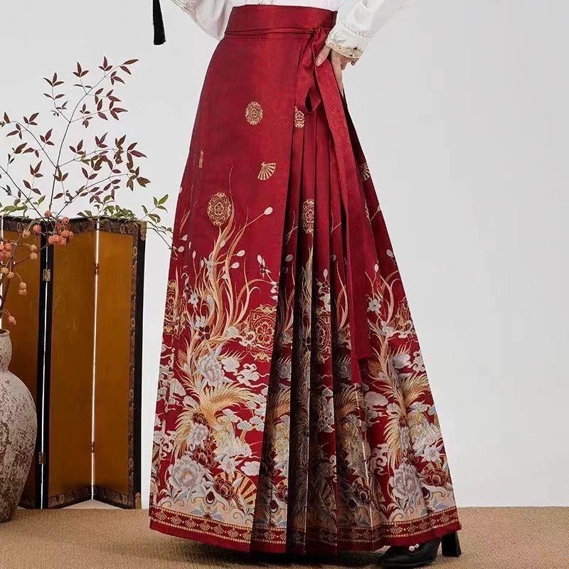 Фабрика в юбке юбки 2024 цветка макияжа золота запаса оптовой сплетенной Макси новой Макси не-напечатанной новой Макси юбке