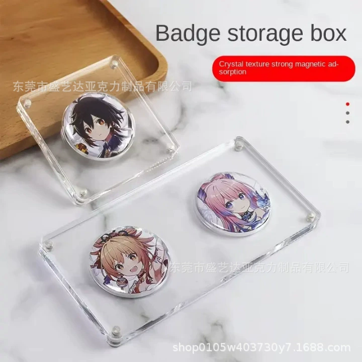 Акриловая высококачественная дисплейная карта, анимационный значок, прозрачная магнитная планка, плитка, двухмерный защитный чехол для хранения
