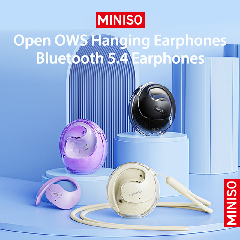 Miniso X15Pro Wireless Bluetooth 5.4 Headset Sports Earhook Gaming Hifi Earbuds with Translation Function