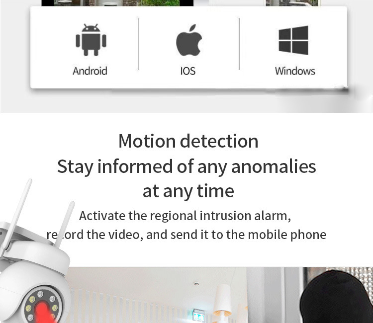 Outdoor Wireless Surveillance Camera NVR Kit Complete Set Home HD Night Vision Network WiFi with Display Screen