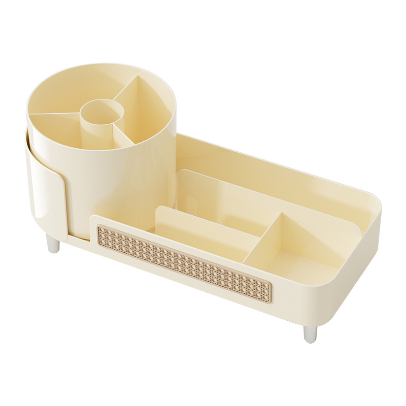 MIZU Cosmetics Storage Box Home Desktop Rotatable Pen Holder Dresser Large Capacity Multifunctional Vanity Case_voghion.com