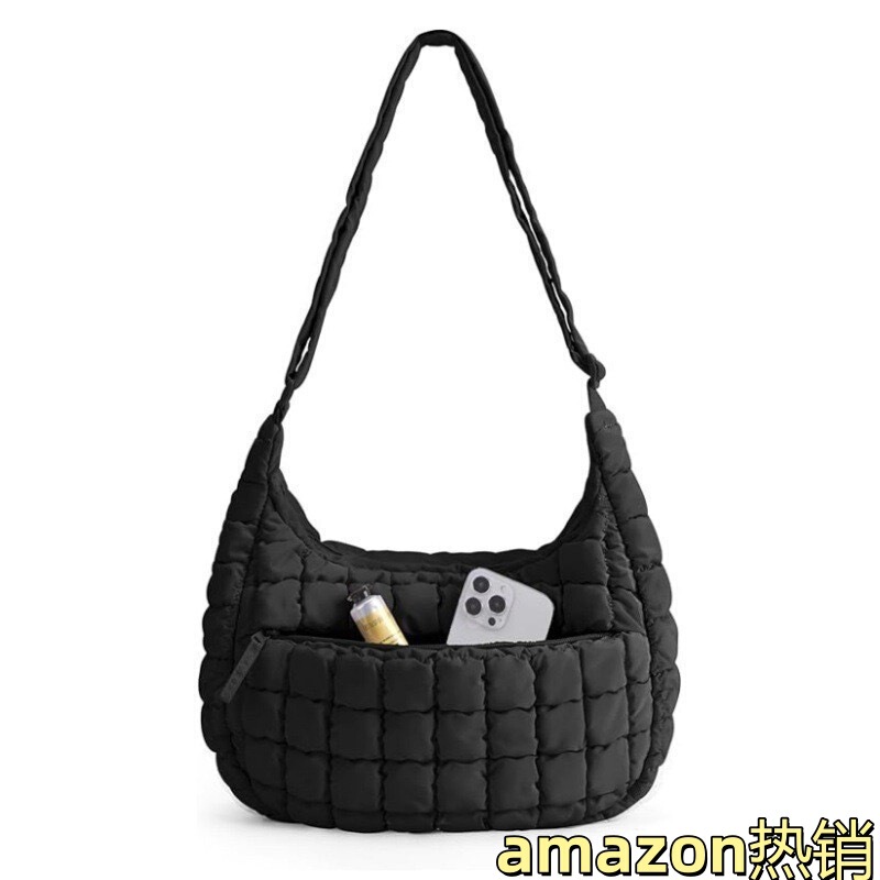 Amazon's Best-Selling Large-Capacity Cloud Bag 2025 Autumn and Winter Bag Pleated Shoulder Bag Cross-Border Solid Color Crossbody Bag