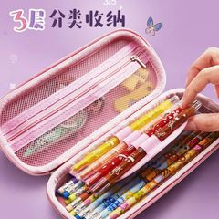 Dingdong Cat Waterproof PU Eva Student Stationery Box Large Capacity Cartoon Cute Pen Pouch New Wholesale Dropshipping