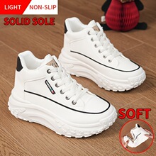 S 34583 Leather platform white sneakers Ƥ����С��Ь