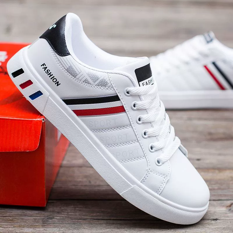 Весенние новые мужские туфли дышащие маленькие белые туфли