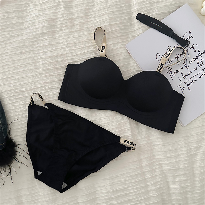 911 dopamina sí sexy carta correa de hombro pequeño pecho empujar hacia arriba un cambio C anti-exposición sin costuras ropa interior sujetador inalámbrico