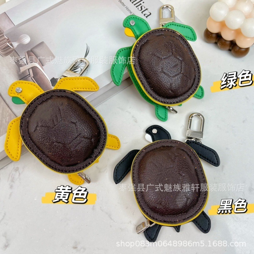 Trendy Brand Hong Chan Full Turtle Pendant Sea Turtle Keychain Accessory Coin Purse Portable Keychain Decoration New Gift
