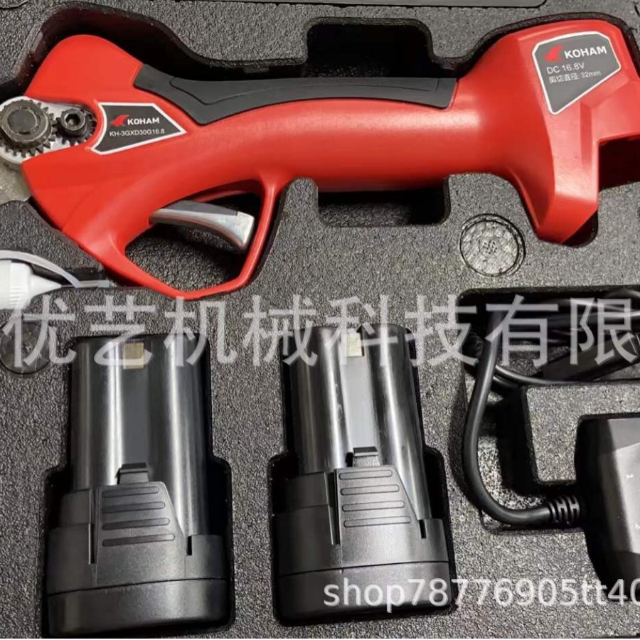 KOHAM嘉航电剪防手剪3.2公分开口无线款电动剪刀园林果园树枝修剪