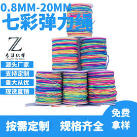 厂家批发 DIY饰品 弹力线 七彩包芯 弹力绳 手工艺品 五彩佛珠线