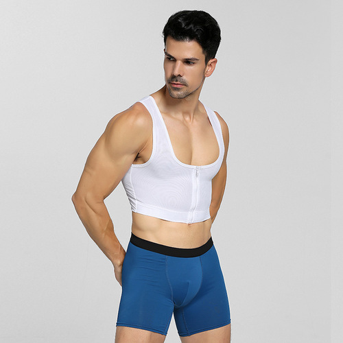New Men's Shaping Bodysuit, Body-Shaping Compression Bodice, Tight Chest Lifting Back Support, Shaping Zipper Bodysuit Backless, Model NY135