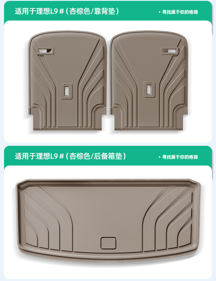 Suitable for 22-24 Ideal L9 Car Floor Mats, Full Tpe Black Orange Injection Molded Floor Mats, Special Car Floor Mats