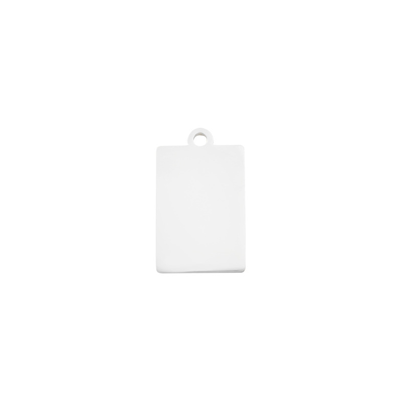 Basic, Modern Style, Simple Style Style 1 Piece 304 Stainless Steel Ion Plating (IP) 18K Gold Real Gold Plated Customization Laser Engraving Rectangle Pendant Pendant