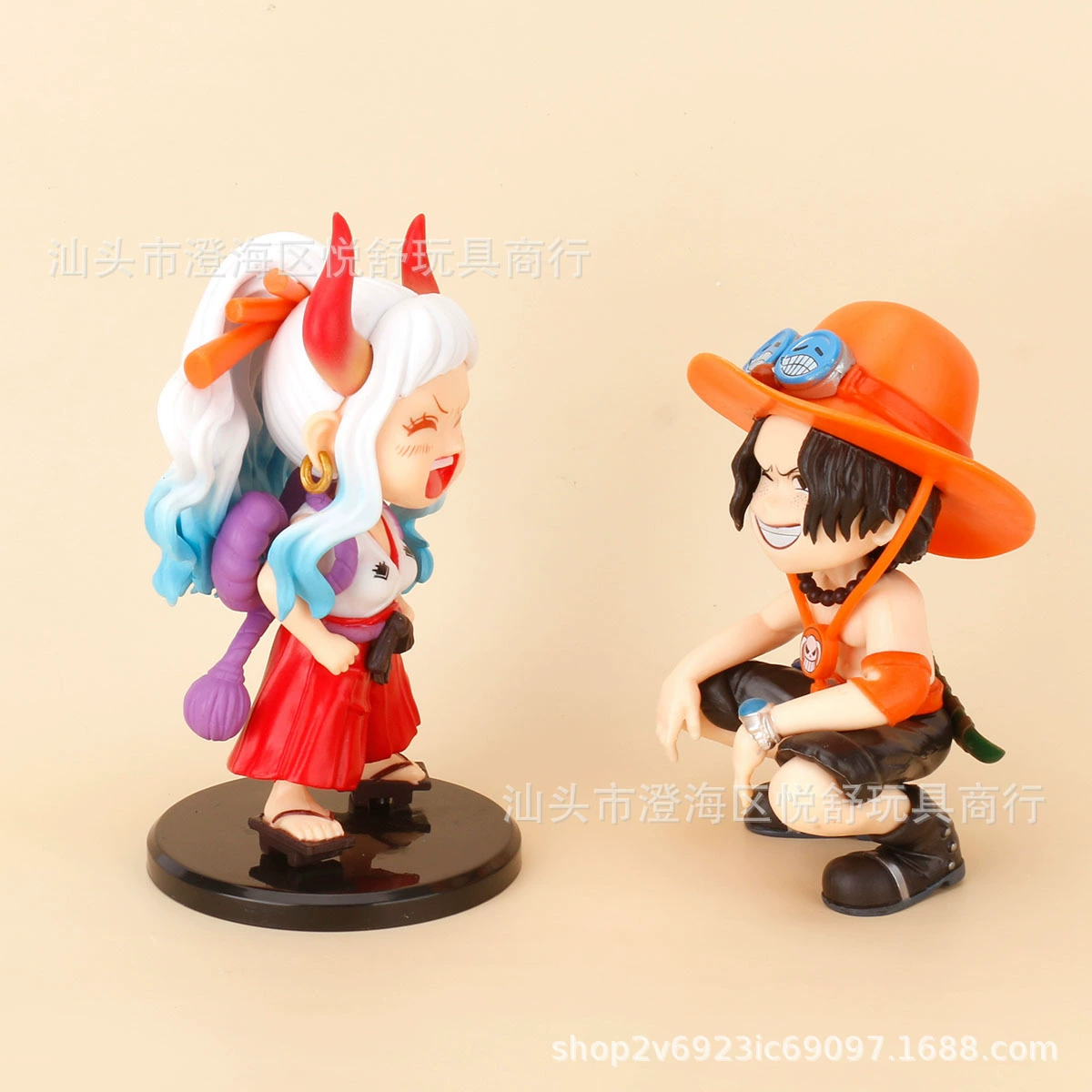 Q версия модная игрушка GK Ace фигура серия сидячая поза One Piece смеющийся Ace Yamato кукла модель автомобиля украшения