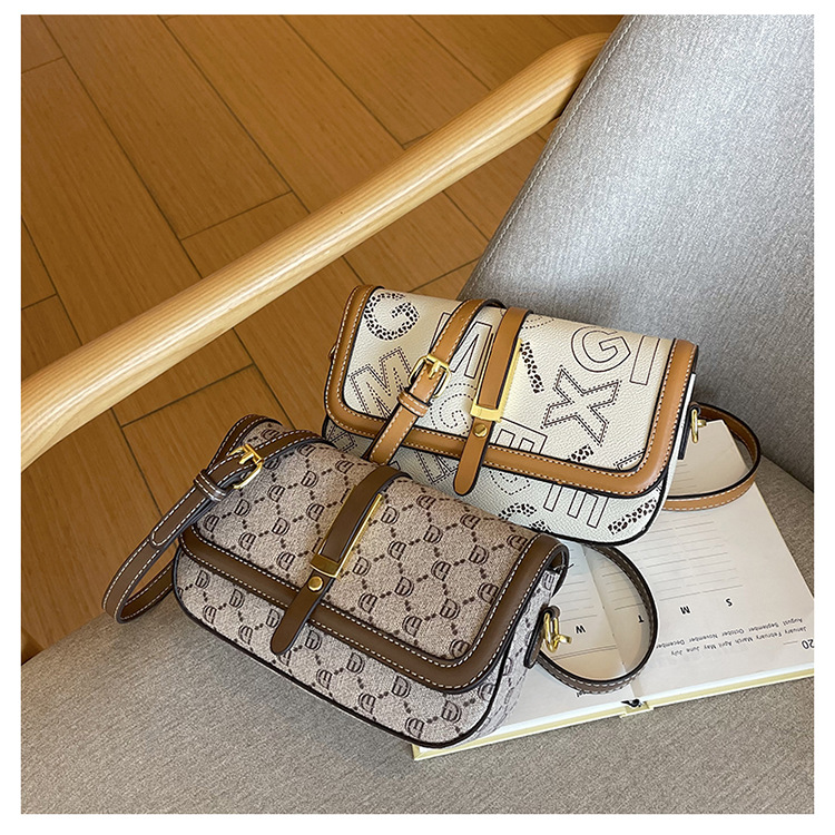 High-End-Damentasche, trendige Damentasche, modische kleine Tasche, Retro-Druck-Handtasche, Umhängetasche, leichte Luxus-Umhängetasche_voghion.com