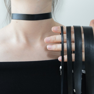 ��ɫ���sPUƤchoker�߼��К��|�i��Ȧ�Ʒ�ٴ��i���Ů��