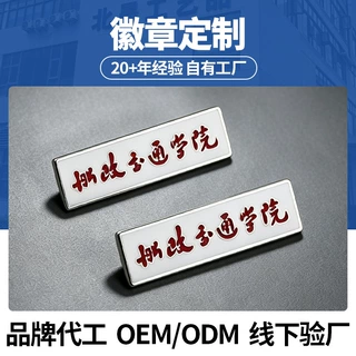 工厂金属徽章定制珐琅烤漆工艺毕业纪念章企业活动校徽异形胸针