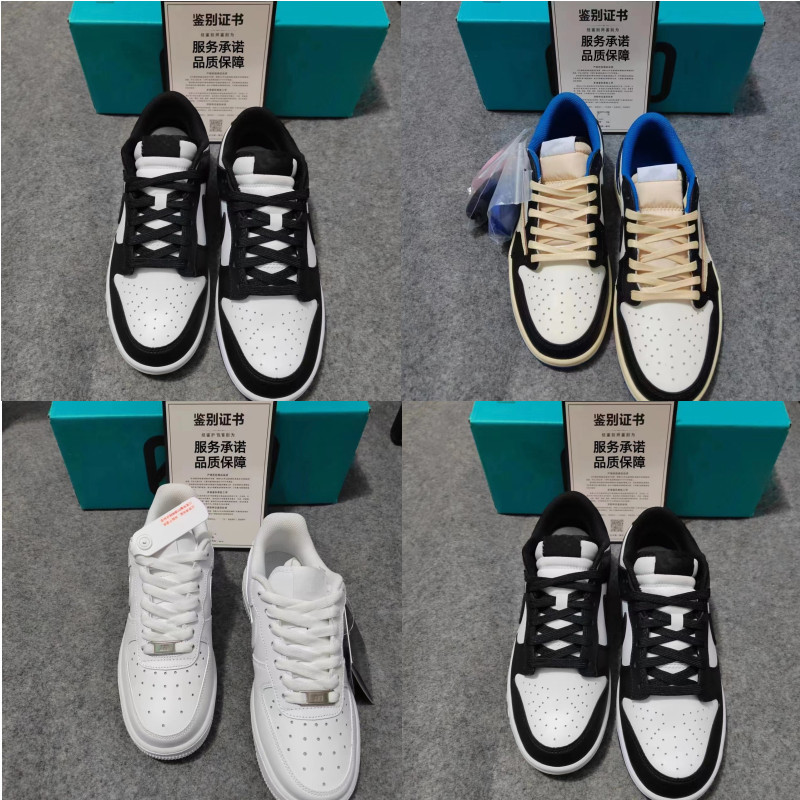 Putian Pure Original Dunk Panda Aj1 Low-Top Lightning Barb Sports Basketball Air Force One White Men's and Women's Sneakers