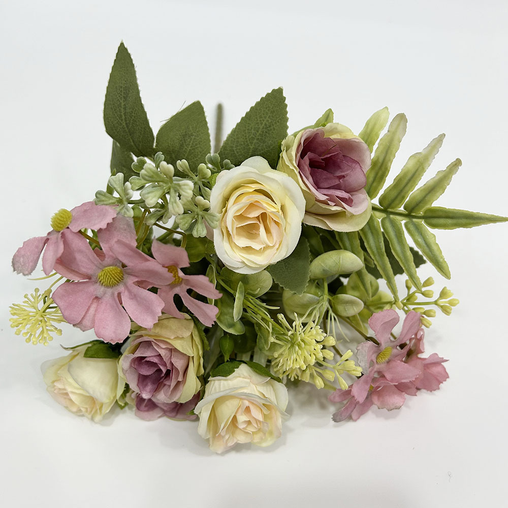 Kunstig blomst rose Daisy bukett INS stil kunstig blomst fabrikk hjem dekorasjon grenseoverskridende bryllup_voghion.com