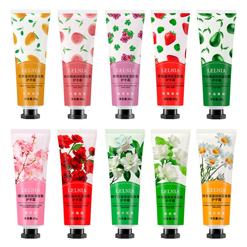 Genuino Lelnia Gardenia Flower Humectant Perfume Hand Cream 30g Flower Perfume Hand Cream
