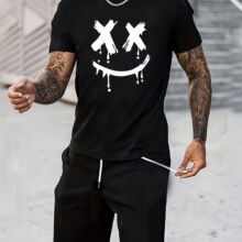 B 17661 3D Print T-Shirt Shorts Set ӡ�������ѝ���b �羳��