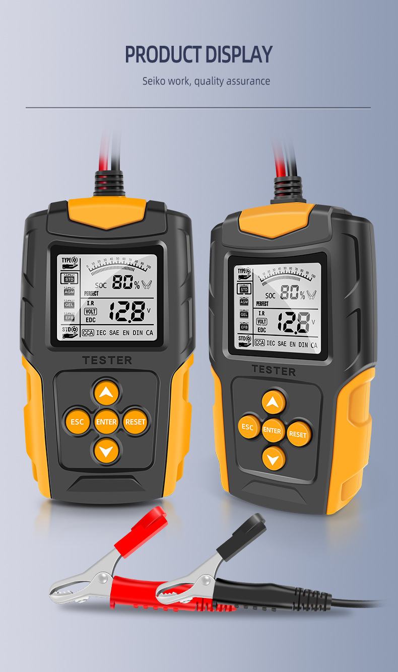 New Household Car Battery Tester with Digital Display Parameters 12V/24V Car Battery Internal Resistance Tester