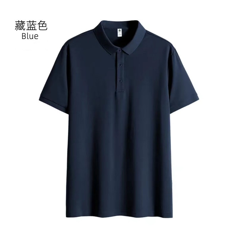 Negocios Camisa de polo de comercio exterior Camiseta de manga corta para hombres solapa suelta verano gama alta TikTok popular Ice Silk Plus size top