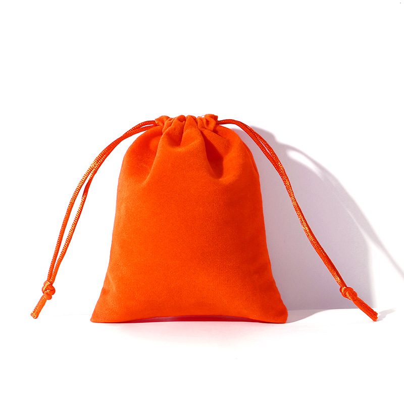 Bolsa de franela con cordón, auriculares, bolsa de embalaje de joyería, bolsa de tela de almacenamiento de joyería, bolsillo con cordón de franela negra al por mayor