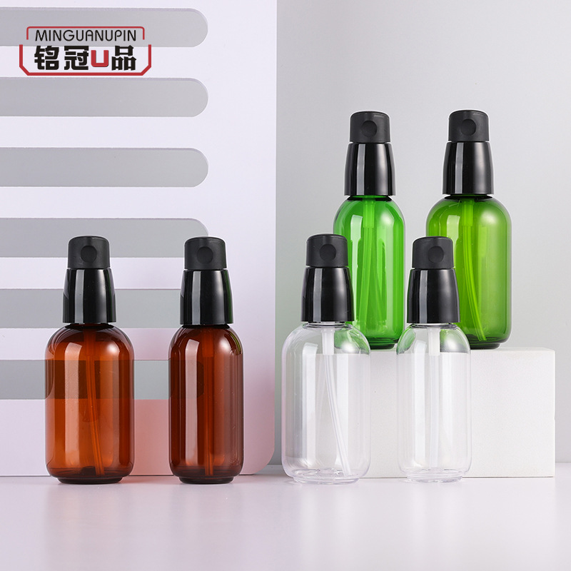 名冠现货pet塑料50ml80ml乳液鸭嘴化妆品包装瓶小样瓶精华素分装