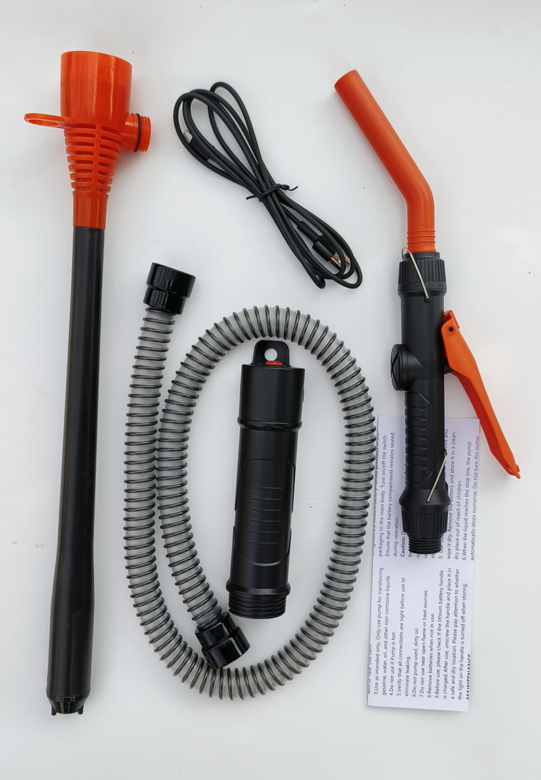 Lithium battery rechargeable oil pump, electric oil extractor, car fuel tank suction pipe, gasoline, diesel, urea, fish tank water changer
