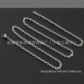十字链金属链子不锈钢O字链项链锁骨链时尚饰品简约百搭配饰批发