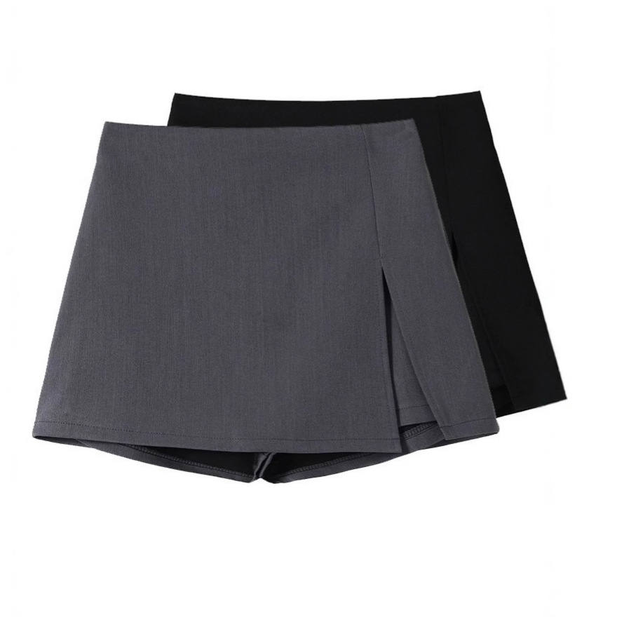 High-Waisted Slit Skirt with A-Line Style, Women's Side Suit Short Skirt, Fashionable Slimming Design, 2025 Hip-Hugging Spring and Summer New Style