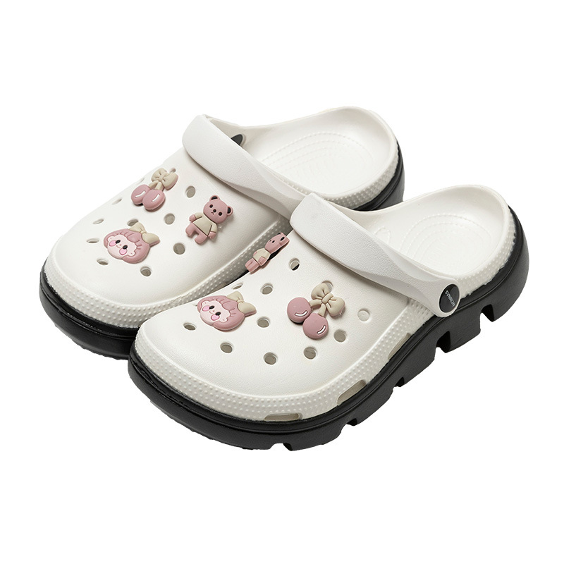 Zapatos con agujeros, nuevo estilo, antideslizante, sandalias de media arrastre de pareja, anhelo de vida, zapatillas casuales de mujer de playa del mismo estilo