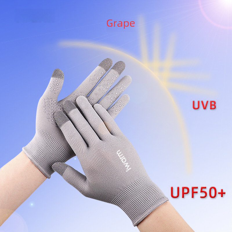 iwarm love warm sun protection gloves men and women summer outdoor UV protection driving non-slip touch screen riding gloves_voghion.com