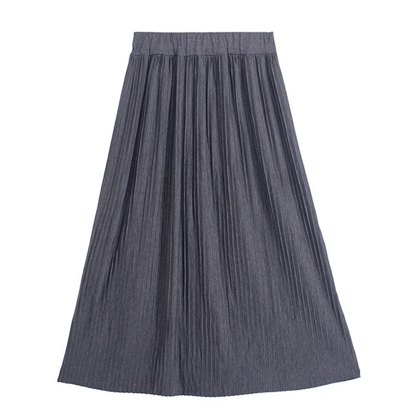 Retro pleated skirt for leisure