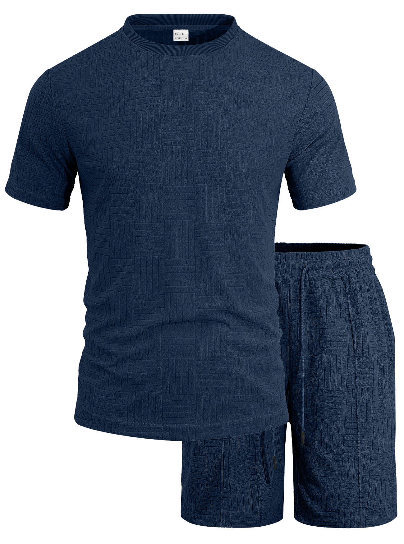 Toallas de hombre transfronterizas, ropa de botellas, pantalones cortos de mangas cortas, comercio exterior, verano transpirable, juego de deportes estadounidenses de dos piezas