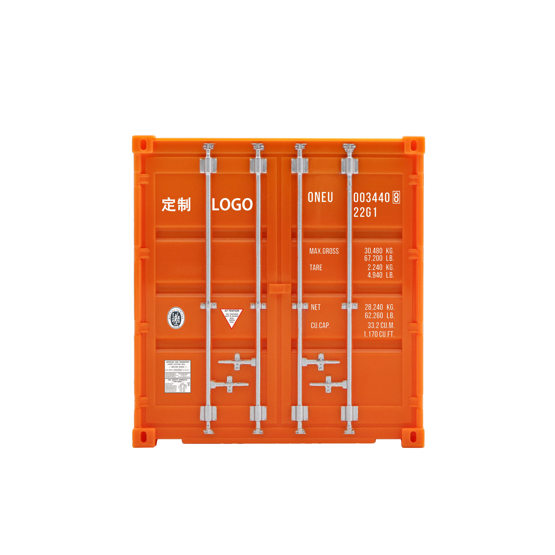 1: 30 Modelo de contenedor de viento industrial simple adornos logotipo imprimible de escritorio de oficina bolígrafo caja de tarjetas de visita